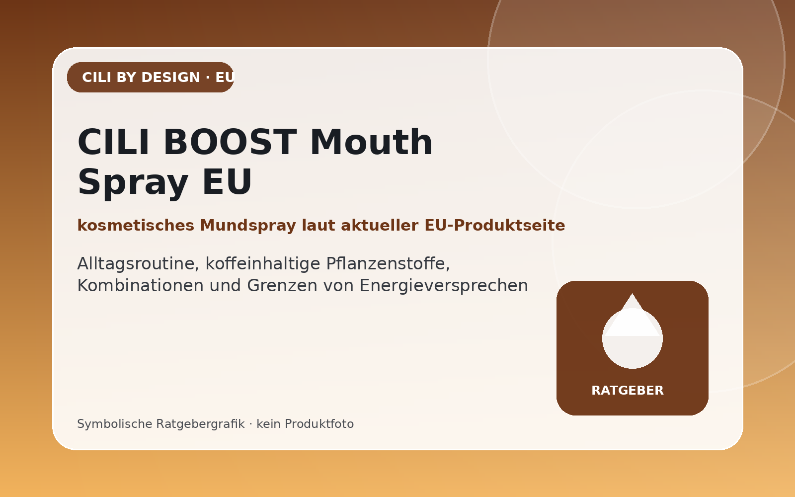 CILI BOOST Mouth Spray EU – symbolische redaktionelle Ratgebergrafik