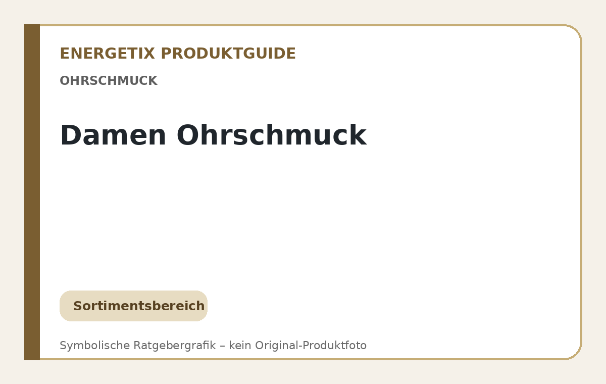 Damen Ohrschmuck – symbolische Ratgebergrafik