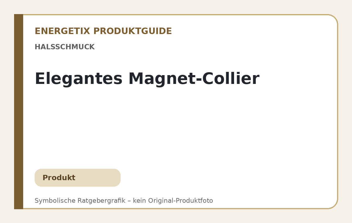 Elegantes Magnet-Collier – symbolische Ratgebergrafik