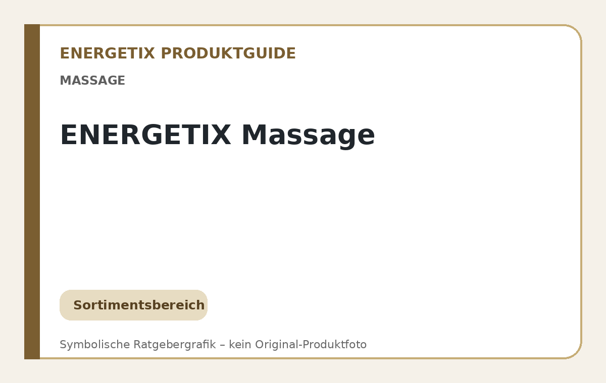 ENERGETIX Massage – symbolische Ratgebergrafik