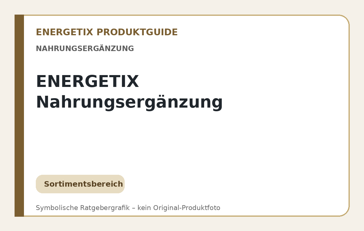 ENERGETIX Nahrungsergänzung – symbolische Ratgebergrafik