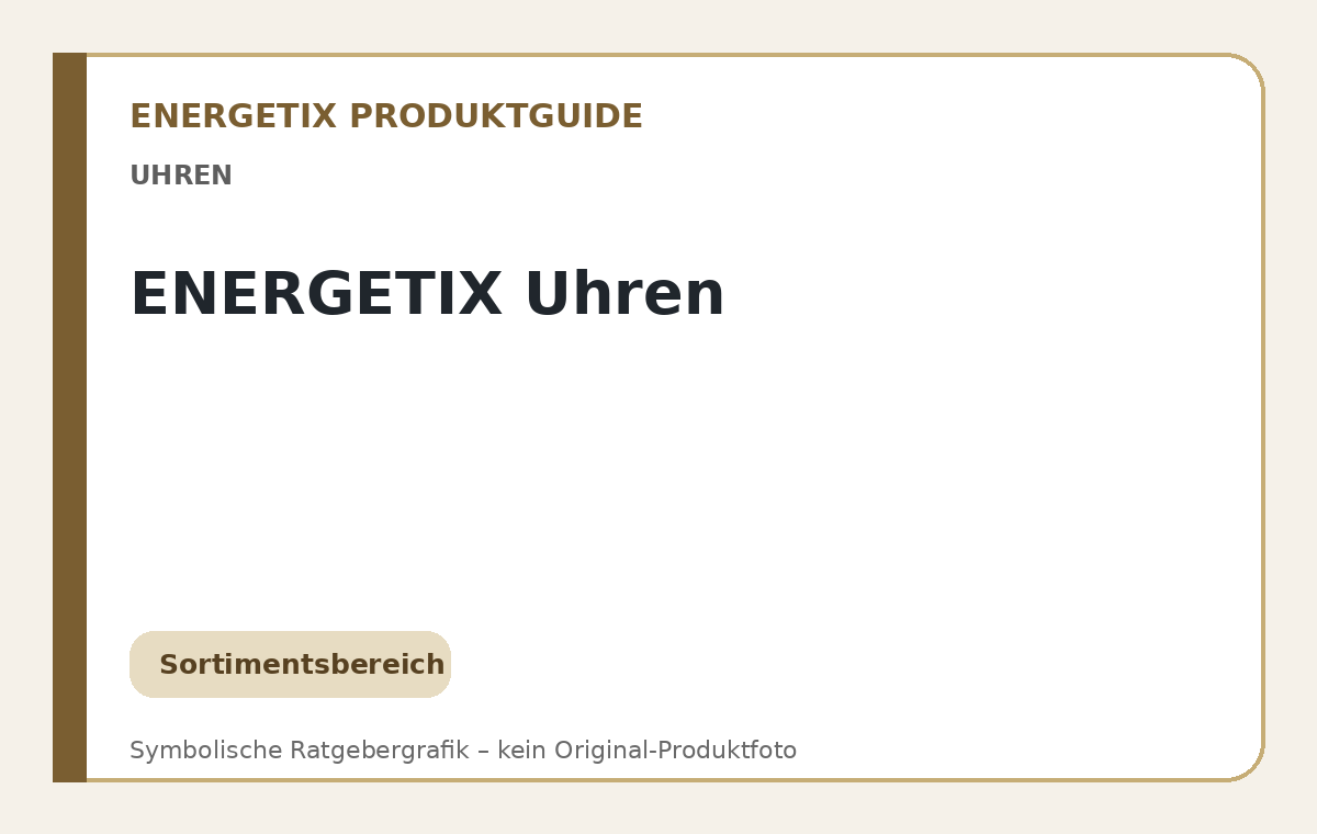 ENERGETIX Uhren – symbolische Ratgebergrafik