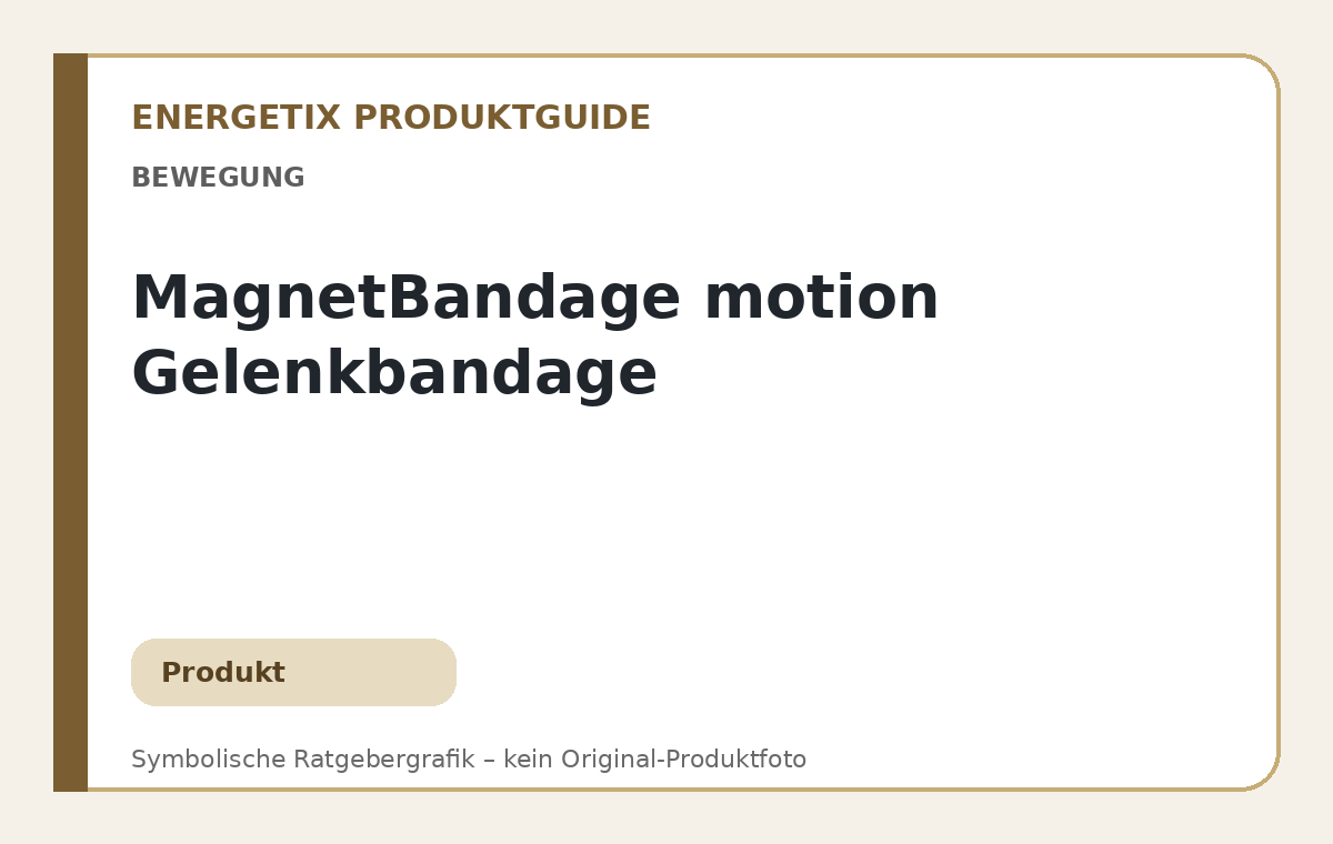 MagnetBandage motion Gelenkbandage – symbolische Ratgebergrafik