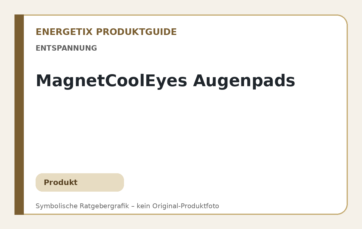 MagnetCoolEyes Augenpads – symbolische Ratgebergrafik