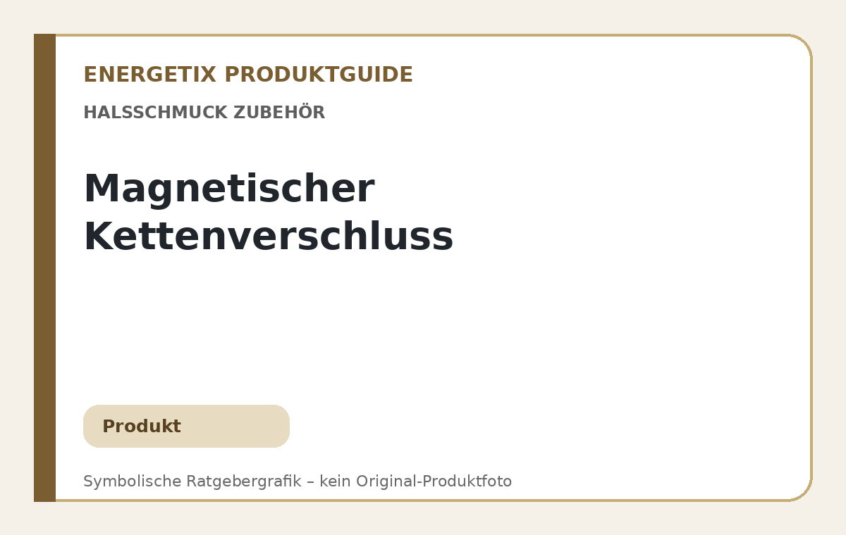 Magnetischer Kettenverschluss – symbolische Ratgebergrafik