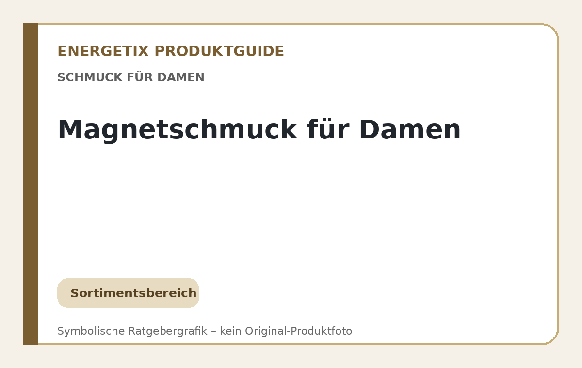 Magnetschmuck für Damen – symbolische Ratgebergrafik