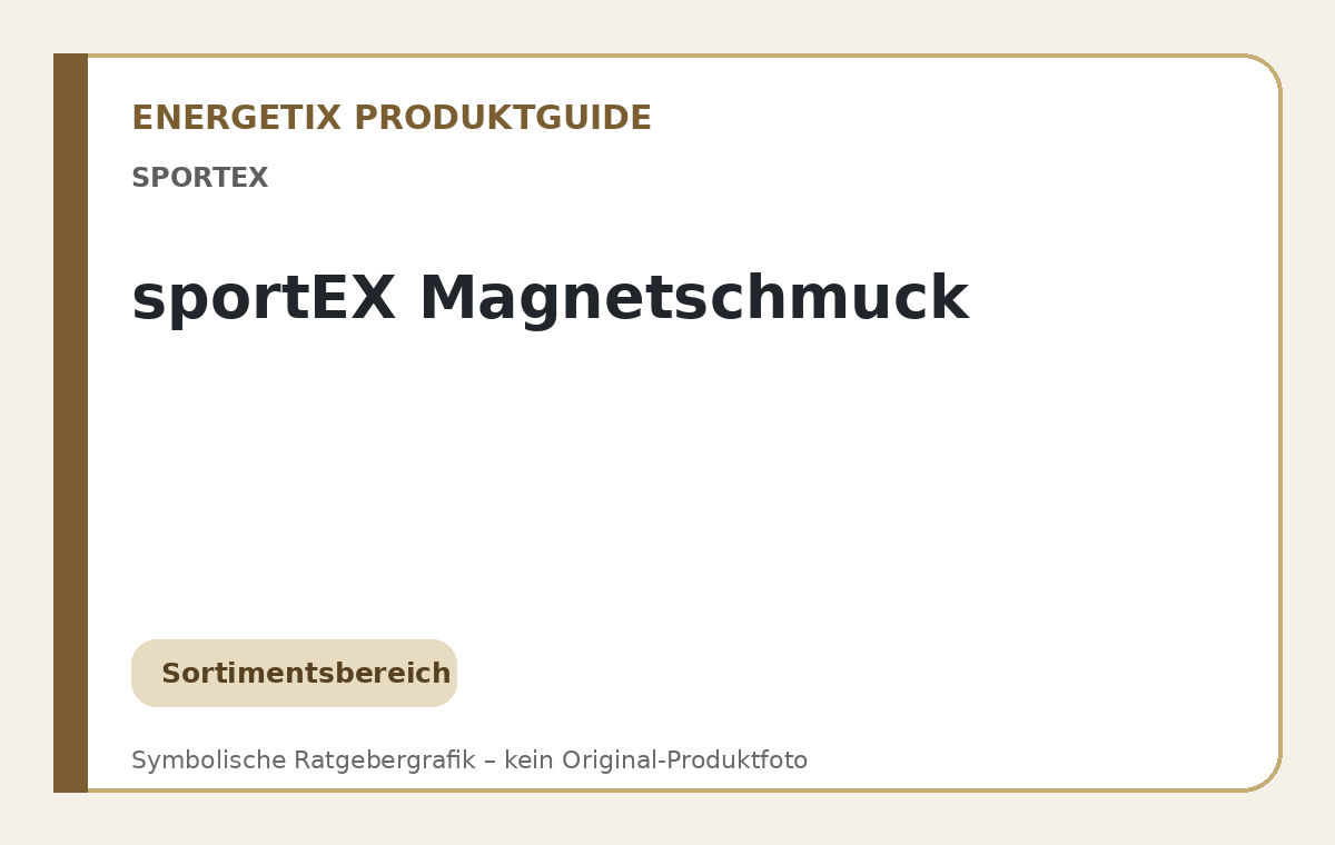 sportEX Magnetschmuck – symbolische Ratgebergrafik