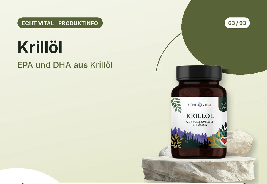 Krillöl von Echt Vital mit Produktabbildung und Affiliate-QR-Code