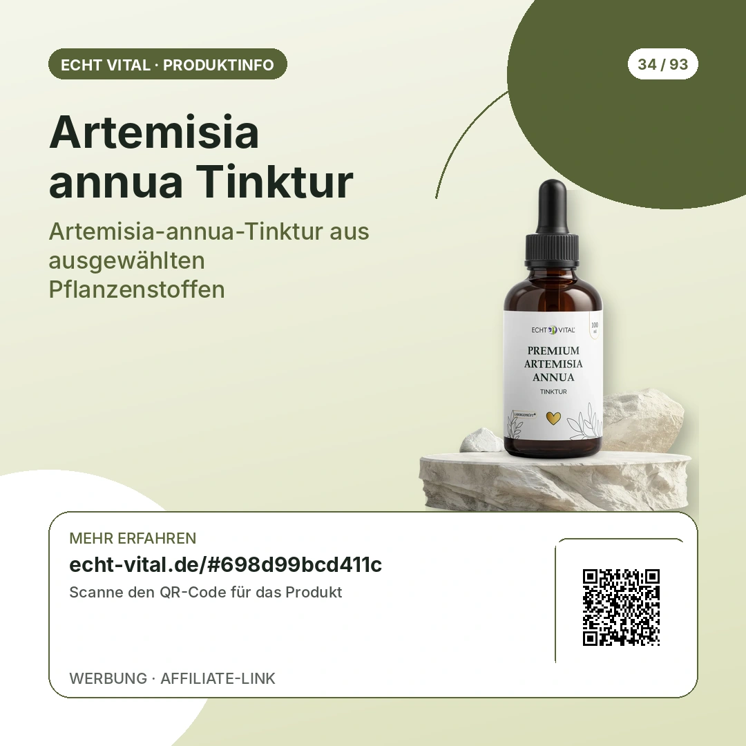 Artemisia annua Tinktur als Tinktur mit QR-Code zur Produktseite