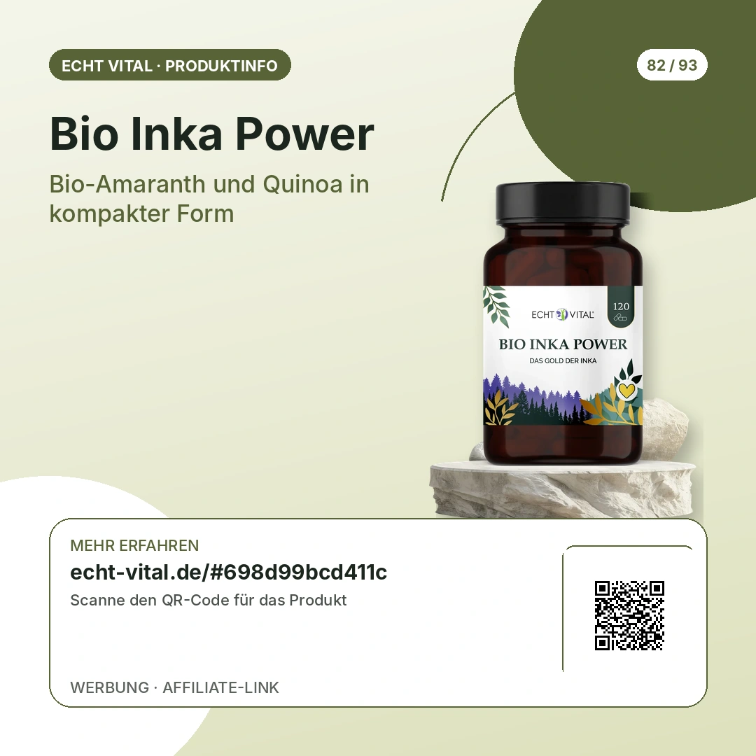 Bio Inka Power als Produkt mit QR-Code zur Produktseite