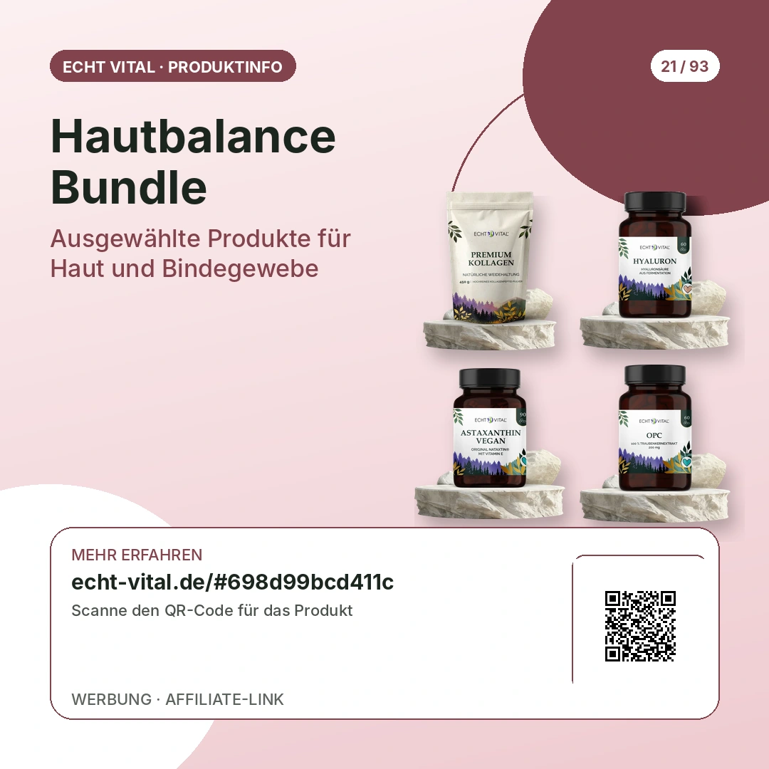 Hautbalance Bundle von Echt Vital mit scanbarem QR-Code zum Affiliate-Produktlink