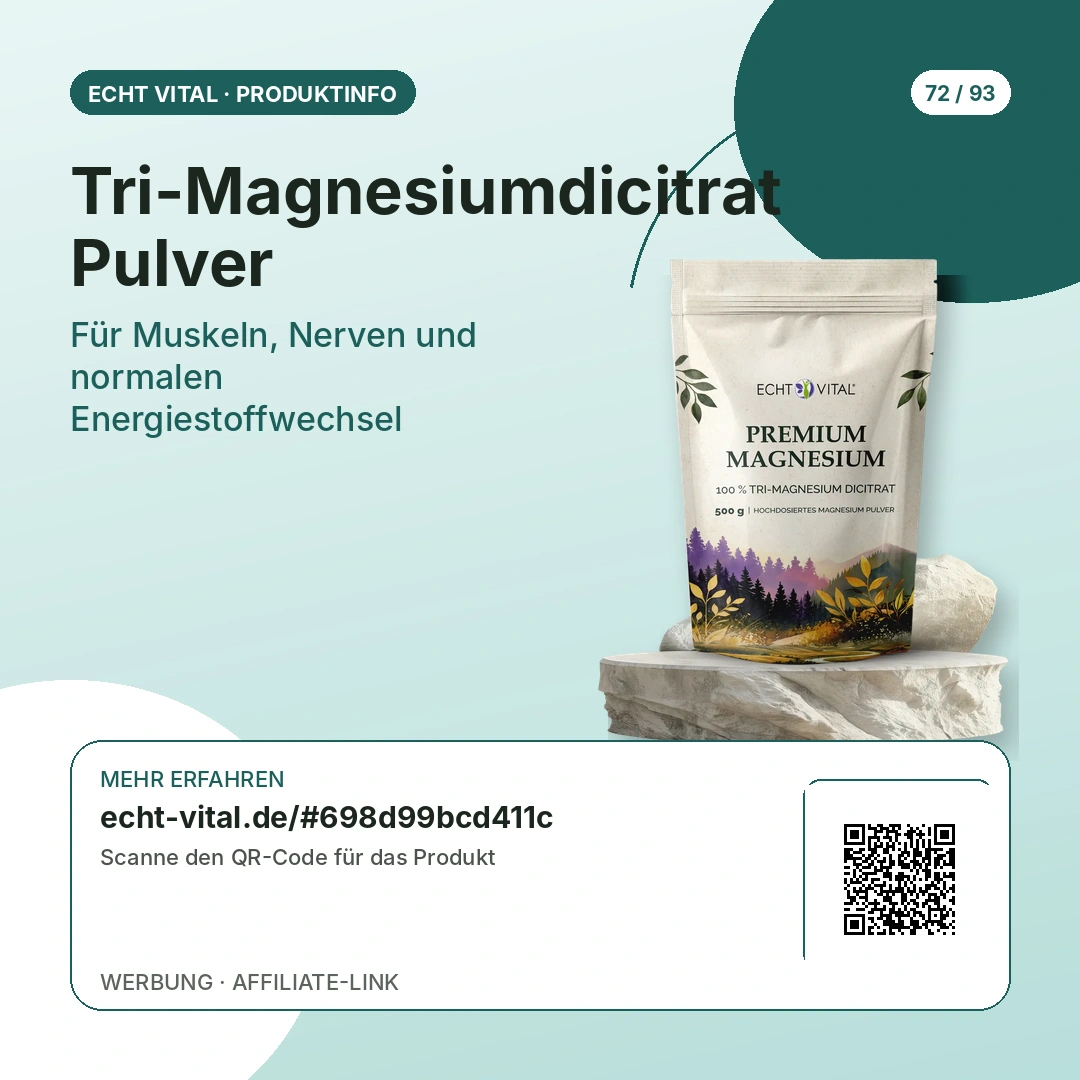 Tri-Magnesiumdicitrat Pulver als Pulver mit QR-Code zur Produktseite