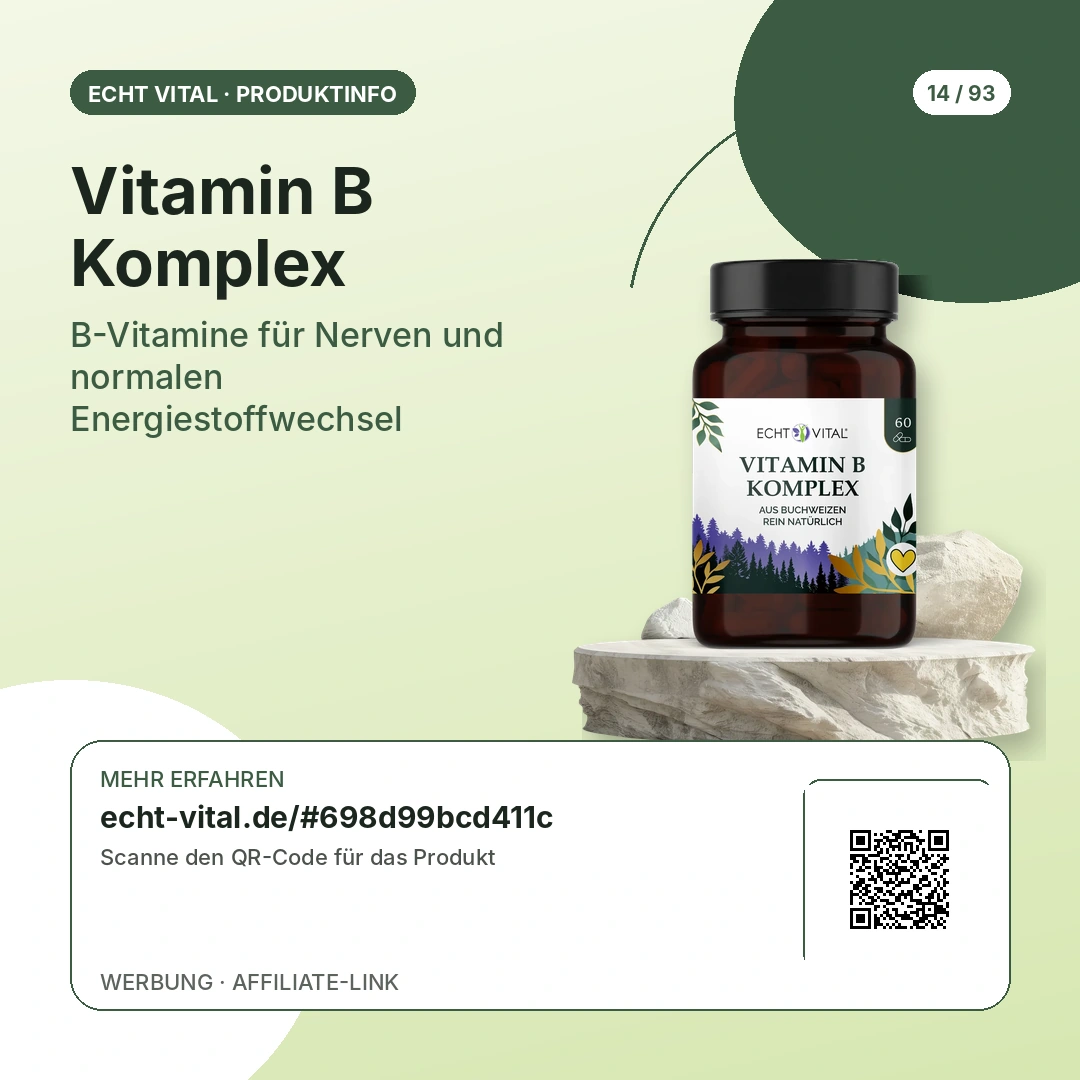 Vitamin B Komplex als Komplex mit QR-Code zur Produktseite