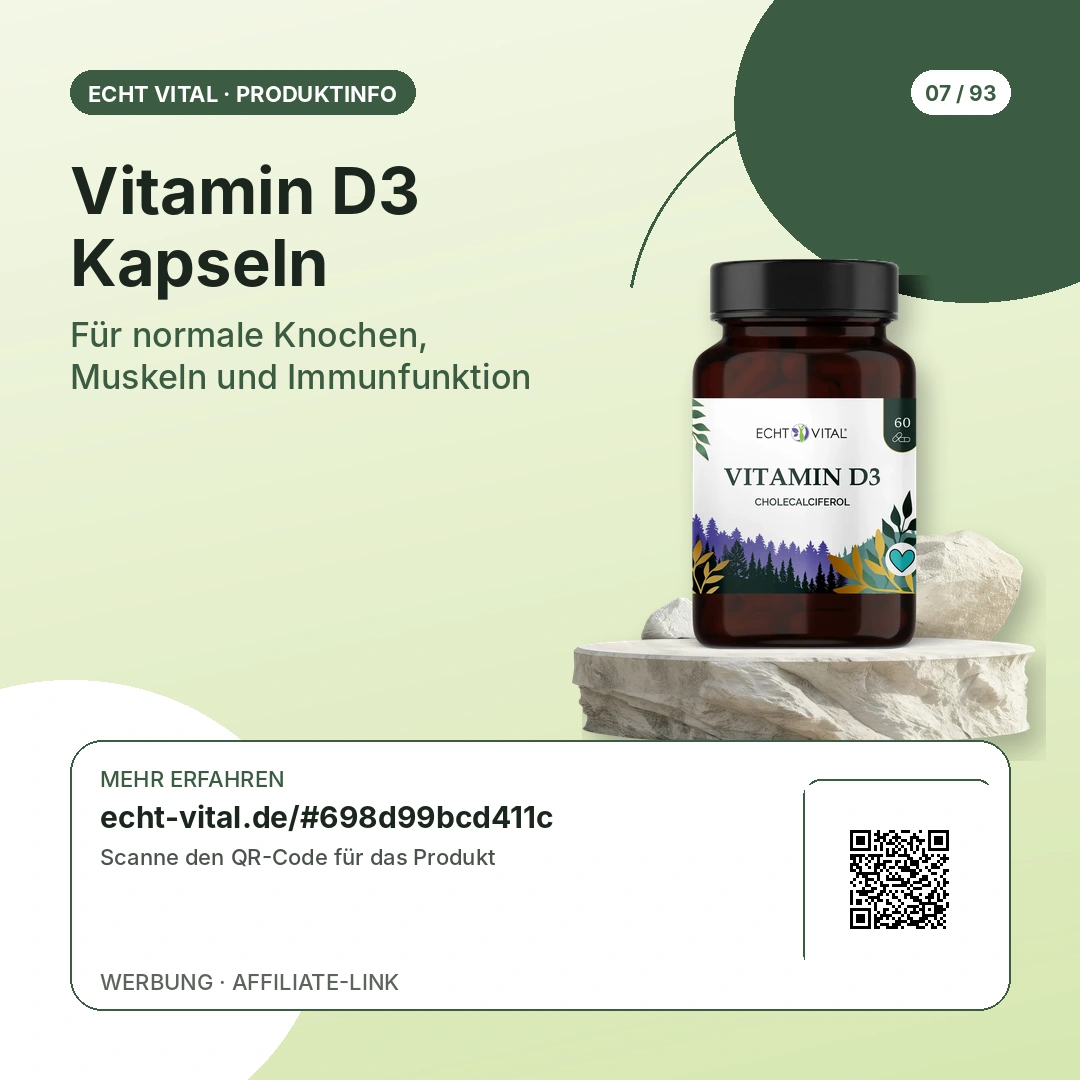 Vitamin D3 Kapseln als Kapseln mit QR-Code zur Produktseite