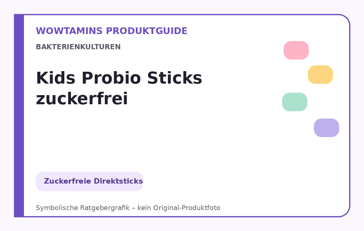 Kids Probio Sticks zuckerfrei – symbolische Ratgebergrafik